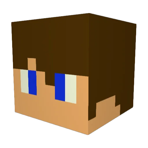 Shinoxx Minecraft avatar head, 3D render