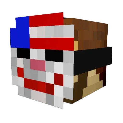 Shinra29 Minecraft avatar head, 3D render