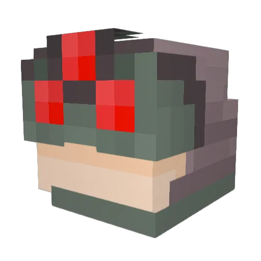 Shinra7Inc Minecraft avatar head, 3D render