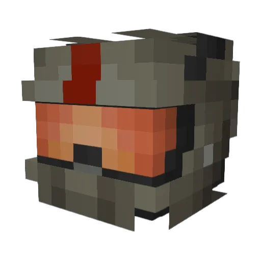ShinraBoi Minecraft avatar head, 3D render