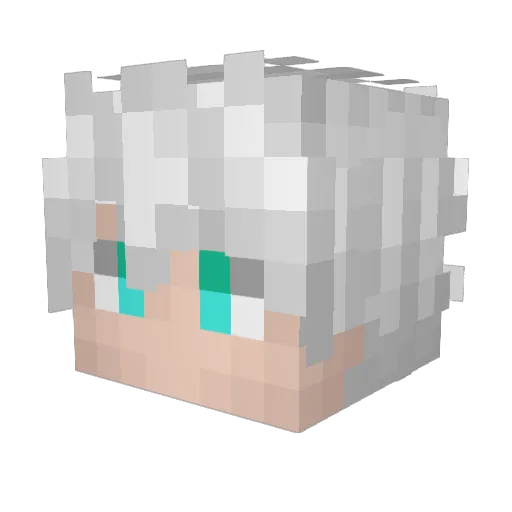 Shinroz Minecraft avatar head, 3D render