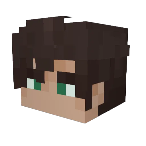 Shinru_ Minecraft avatar head, 3D render