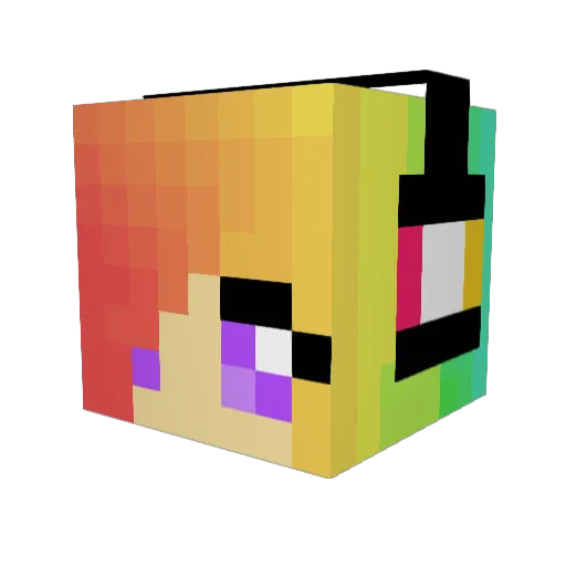 ShinryuuKai Minecraft avatar head, 3D render