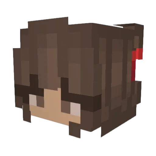 Shintenzu Minecraft avatar head, 3D render