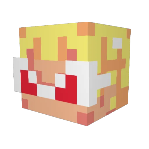 ShintoRajin Minecraft avatar head, 3D render