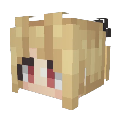 ShinxPowah Minecraft avatar head, 3D render