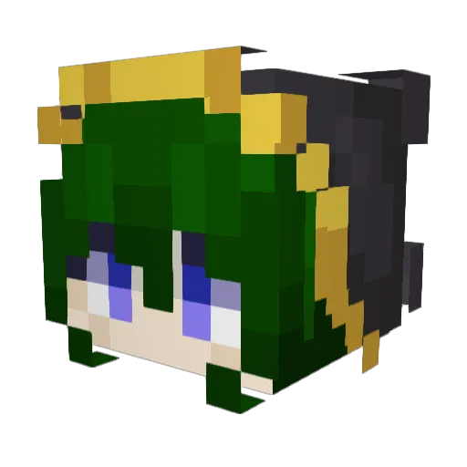 ShinxRL Minecraft avatar head, 3D render