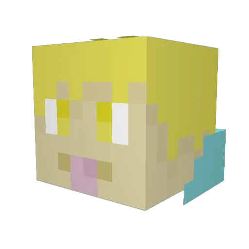 ShinxX403 Minecraft avatar head, 3D render