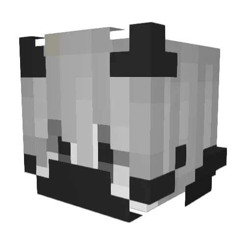 Shinxen Minecraft avatar head, 3D render