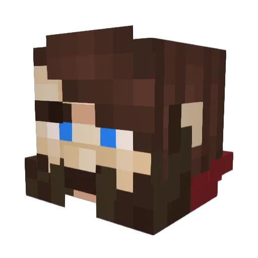Shinxie Minecraft avatar head, 3D render