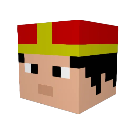 ShinyBaubles Minecraft avatar head, 3D render
