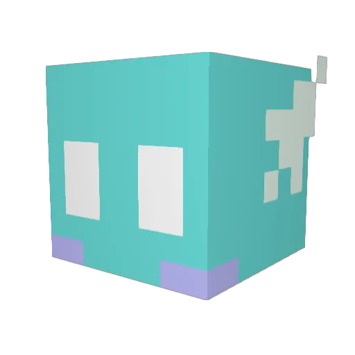 ShinyCapy Minecraft avatar head, 3D render
