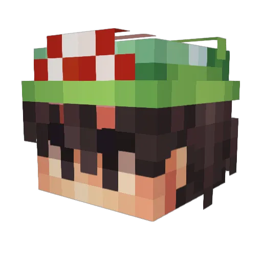 ShinyColo Minecraft avatar head, 3D render