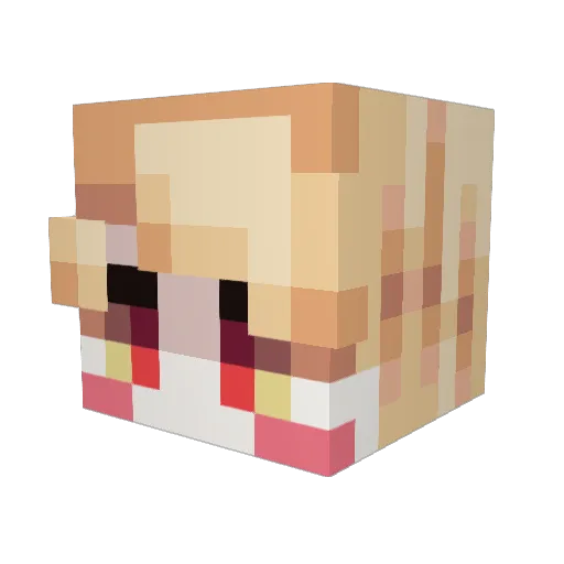 ShinyCyan Minecraft avatar head, 3D render