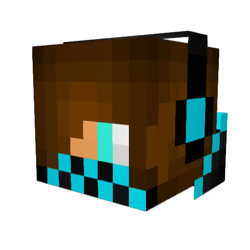 ShinyDiamondLord Minecraft avatar head, 3D render