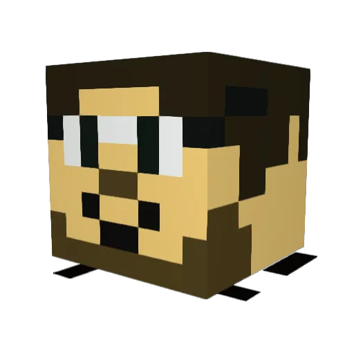 ShinyFlygonz Minecraft avatar head, 3D render
