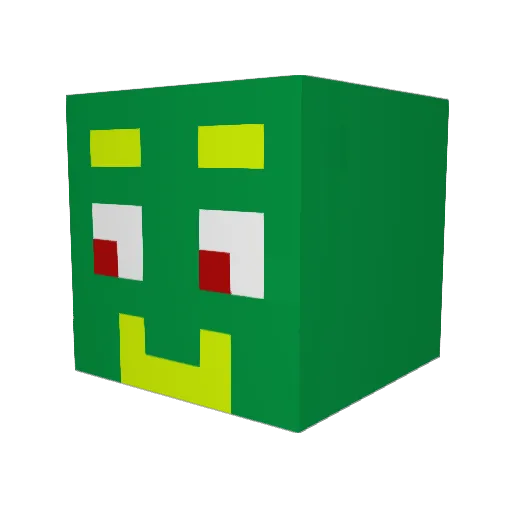 ShinyHole Minecraft avatar head, 3D render