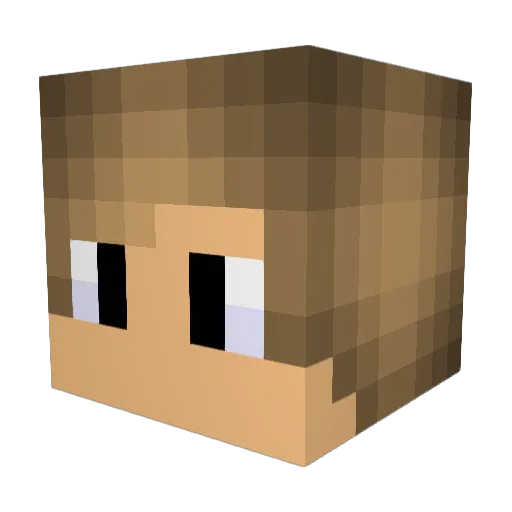 ShinyJp Minecraft avatar head, 3D render