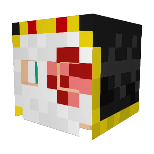 ShinyMinus Minecraft avatar head, 3D render