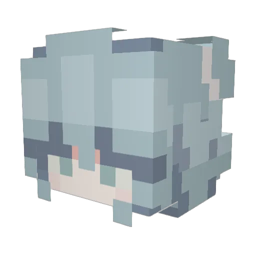 ShinyMoon20 Minecraft avatar head, 3D render
