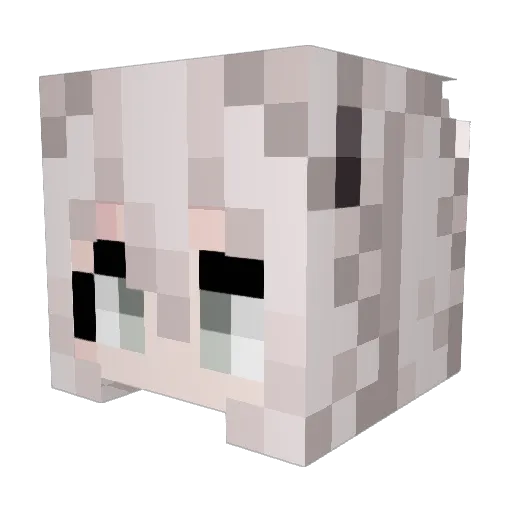ShinyMyu Minecraft avatar head, 3D render