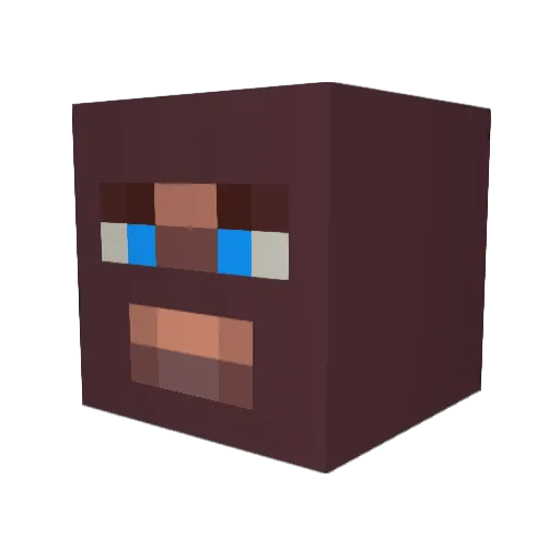 ShinyOod Minecraft avatar head, 3D render