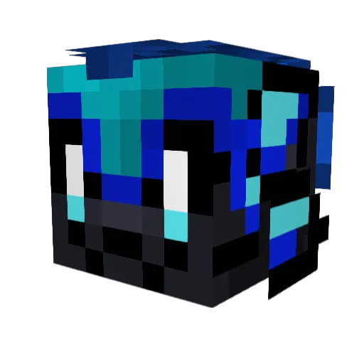 ShinyOof Minecraft avatar head, 3D render