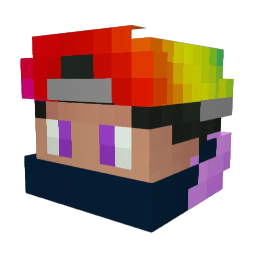 ShinyPetz Minecraft avatar head, 3D render