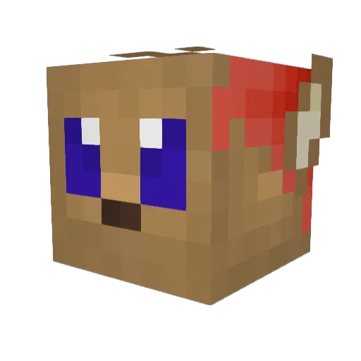 ShinySP Minecraft avatar head, 3D render