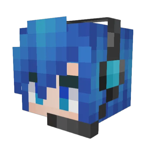 ShinyUmbra Minecraft avatar head, 3D render