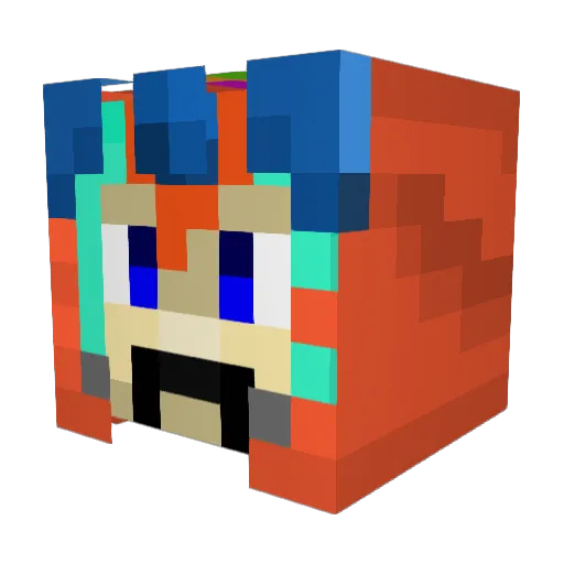 Shiny_Keldeo Minecraft avatar head, 3D render