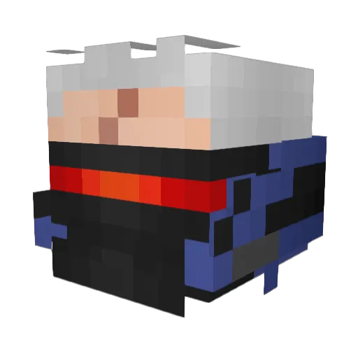Shinyaaaa Minecraft avatar head, 3D render