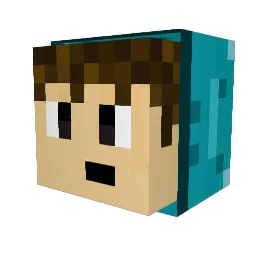 Shinypro02 Minecraft avatar head, 3D render