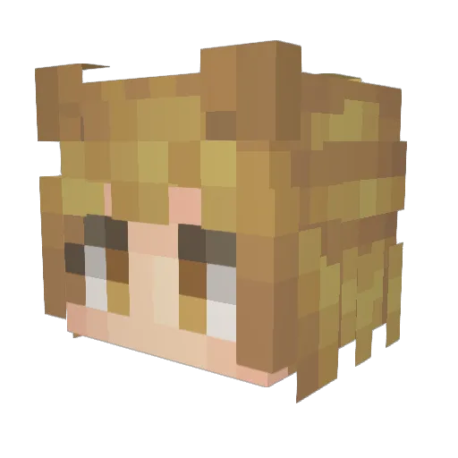 ShinzakiV2 Minecraft avatar head, 3D render