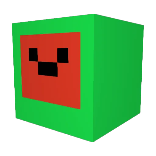 Shinzef Minecraft avatar head, 3D render