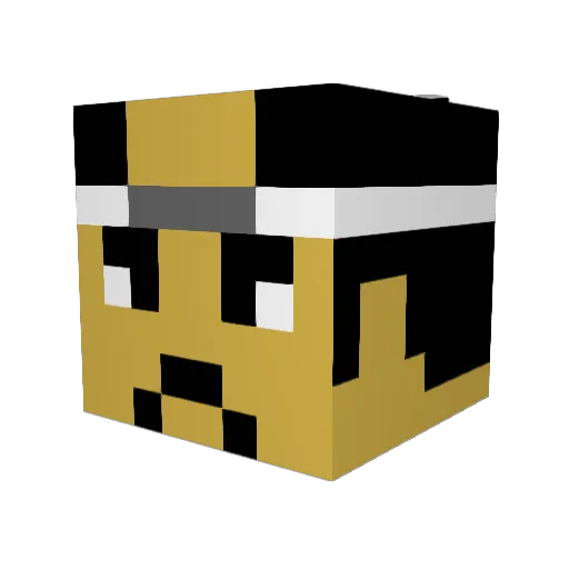 Shinzen13 Minecraft avatar head, 3D render