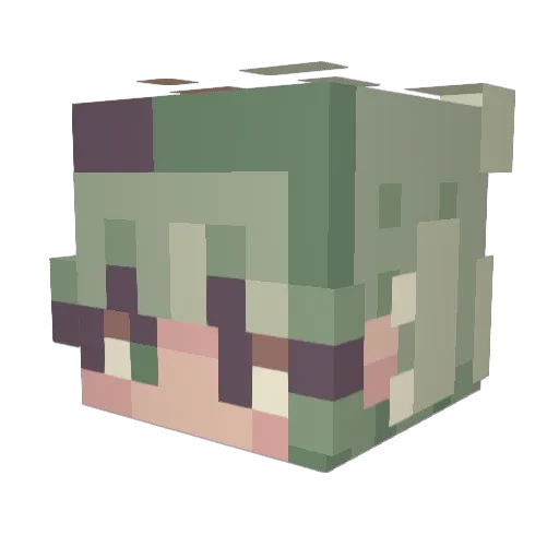 Shinzou56 Minecraft avatar head, 3D render