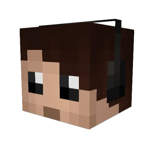 Shinzuno Minecraft avatar head, 3D render