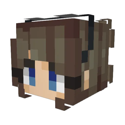 ShioLeaf Minecraft avatar head, 3D render