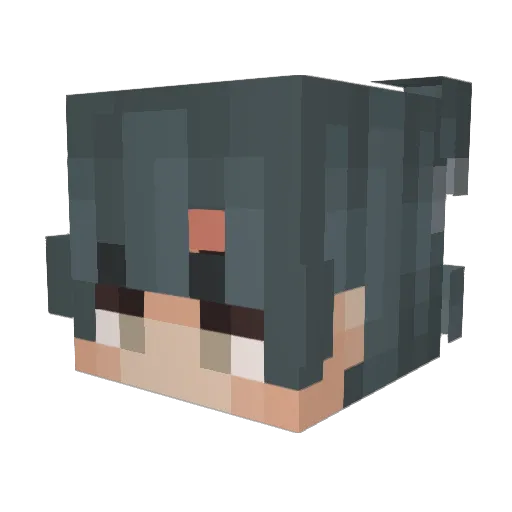 Shio_Kanzaki Minecraft avatar head, 3D render