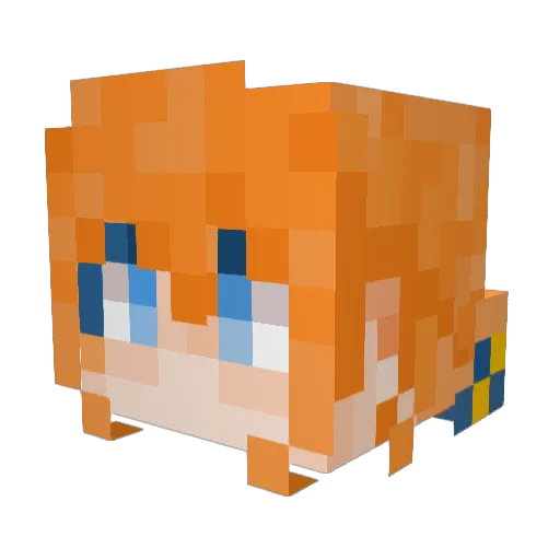 Shiok0 Minecraft avatar head, 3D render