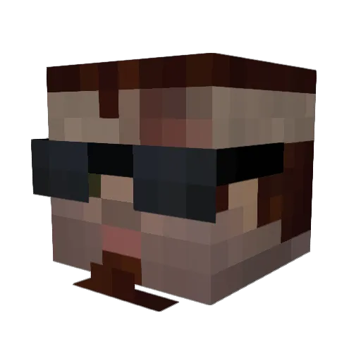 Shiokape Minecraft avatar head, 3D render