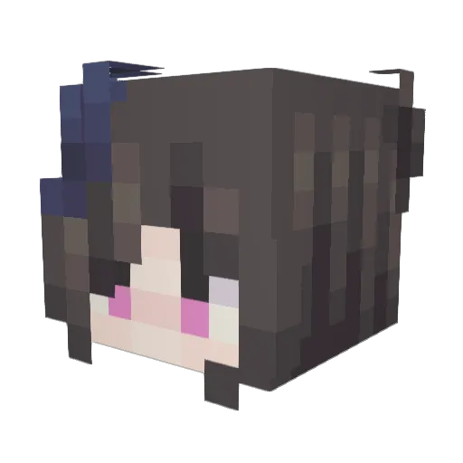 Shiokiharuno Minecraft avatar head, 3D render