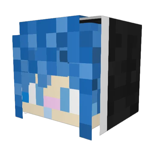 Shioli520 Minecraft avatar head, 3D render