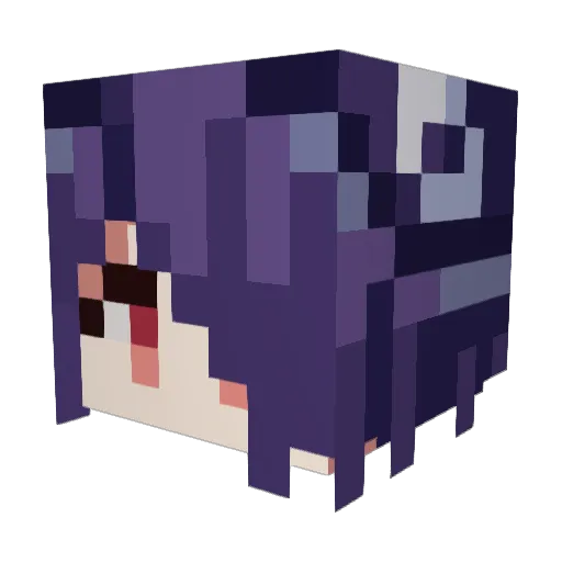 Shion426 Minecraft avatar head, 3D render