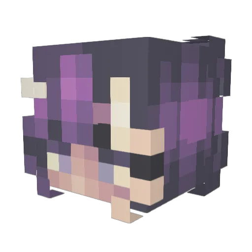 Shionne_Gitzune Minecraft avatar head, 3D render