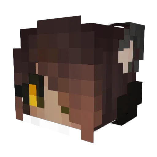 Shiosiek Minecraft avatar head, 3D render