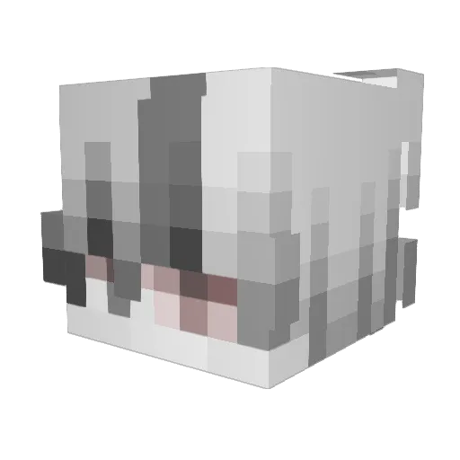 Shiotas Minecraft avatar head, 3D render