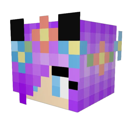 ShiouMC Minecraft avatar head, 3D render