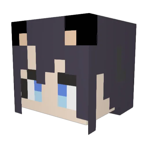 Shioumi_ Minecraft avatar head, 3D render